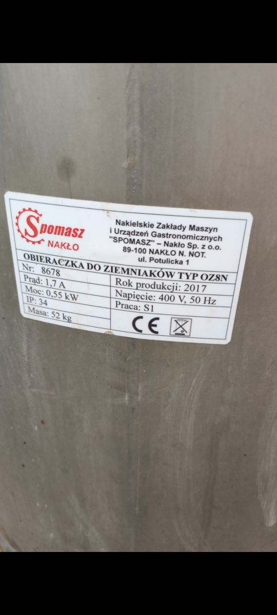 Obieraczki do ziemniaków Spomasz Nakło  z separatorem