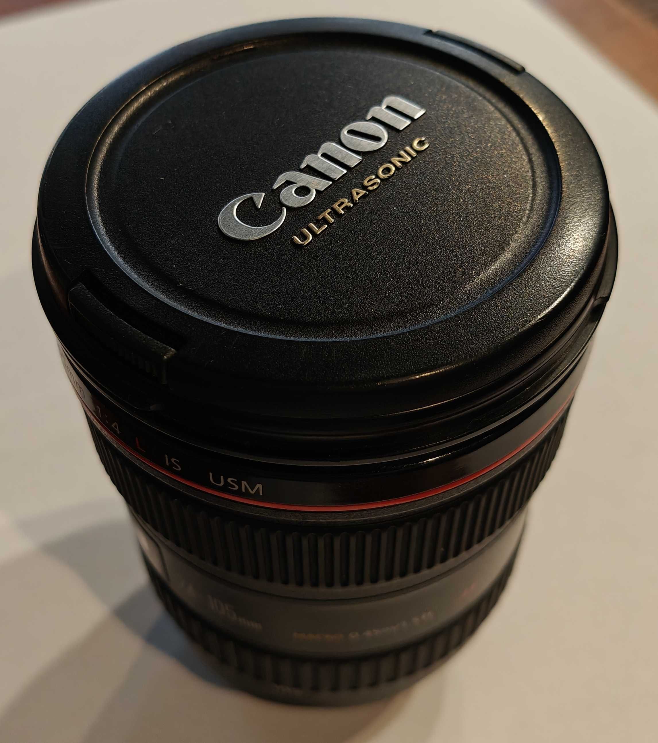 Obiektyw Canon Ultrasonic  EF24-105mm 1:4 L IS USM/2 dekielki/stan BDB