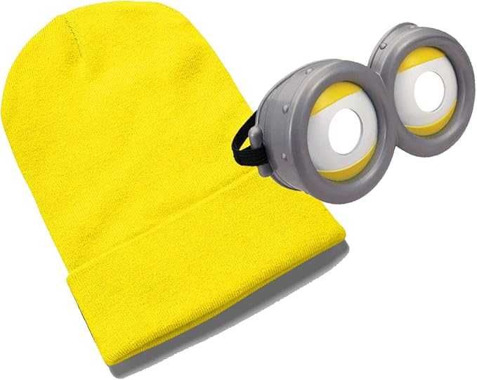 MFAZ Morefaz Ltd Okulary Minion, kostium żółta czapka, czapka