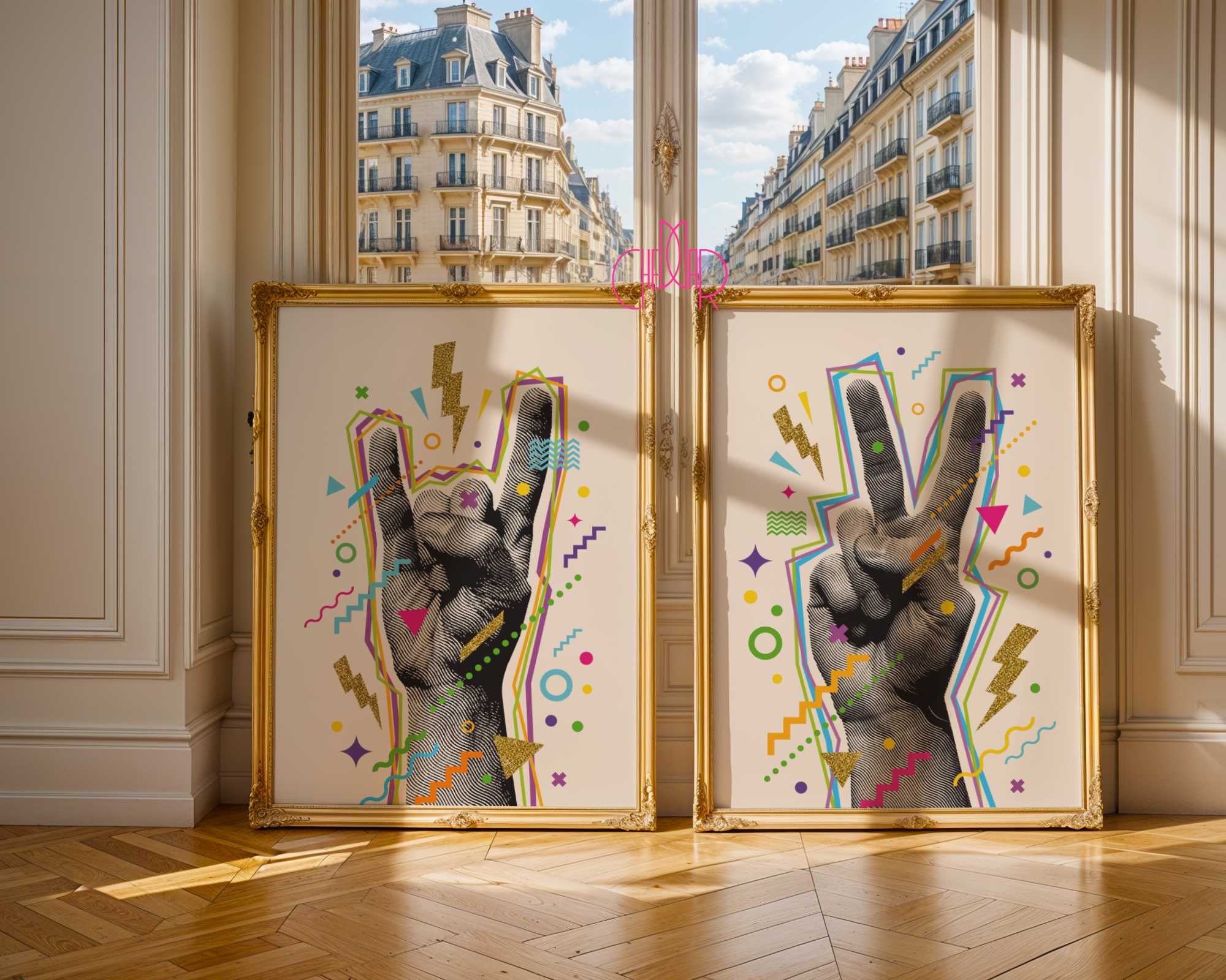 Plakat Peace & Love, Rock & Roll