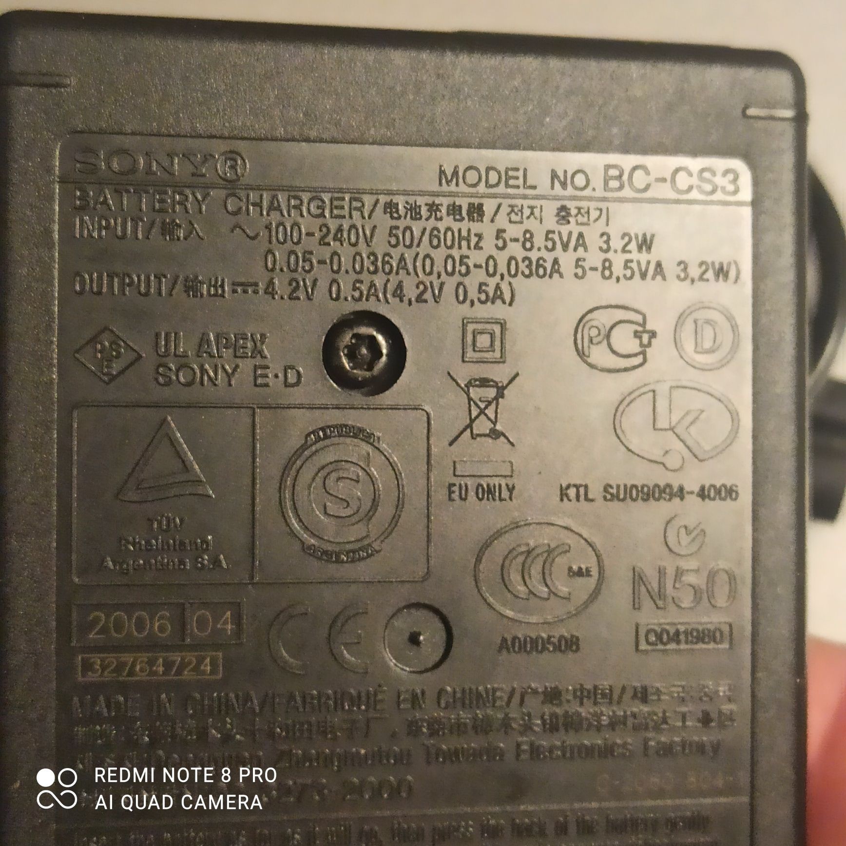 Ładowarka plus bateria Sony