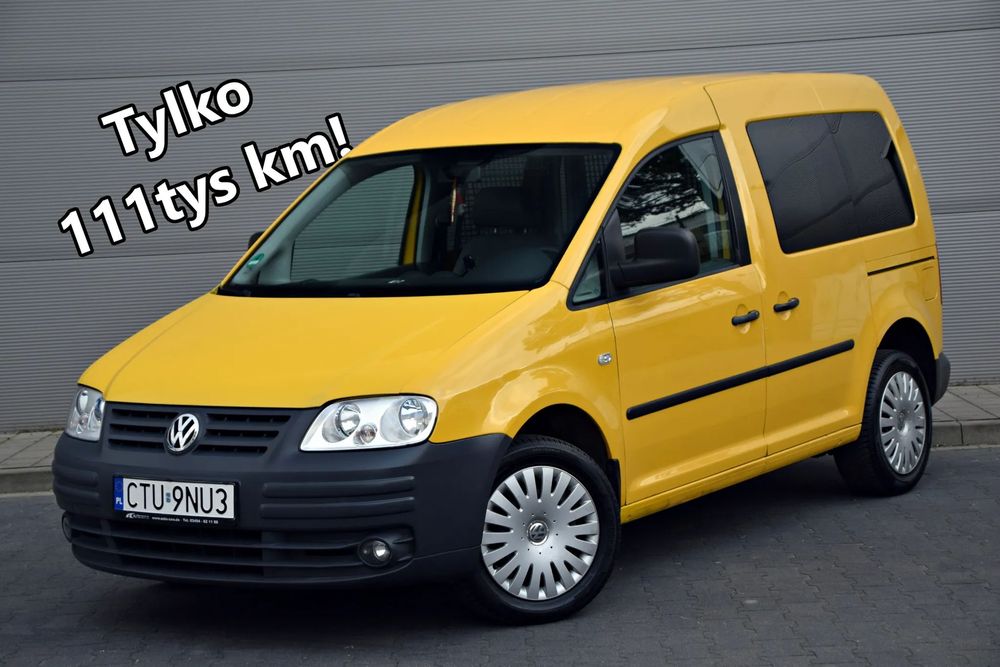 Volkswagen Caddy  2.0SDI 70KM / TYLKO 111tys km! / 2x Boczne Drzwi / ZAREJESTROWANY