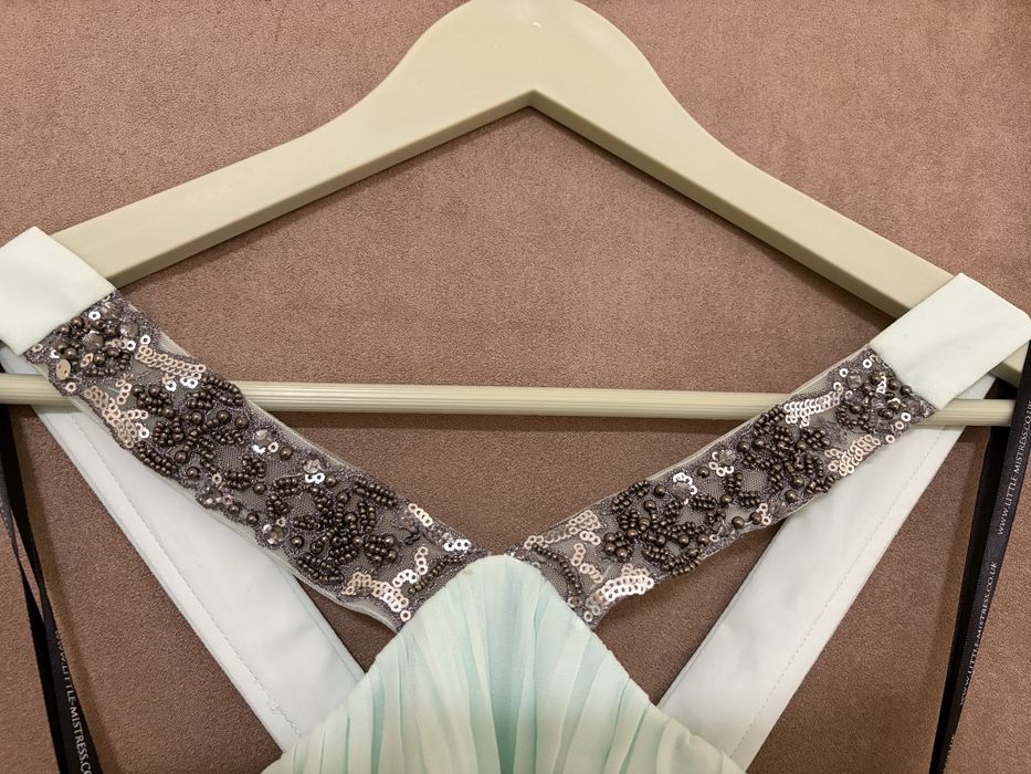 Мятна сукня з вишивкою