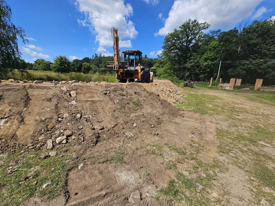 Usługi koparką gąsienicowa ,koparką-koparko ładowarka,wykopy ,kopanie