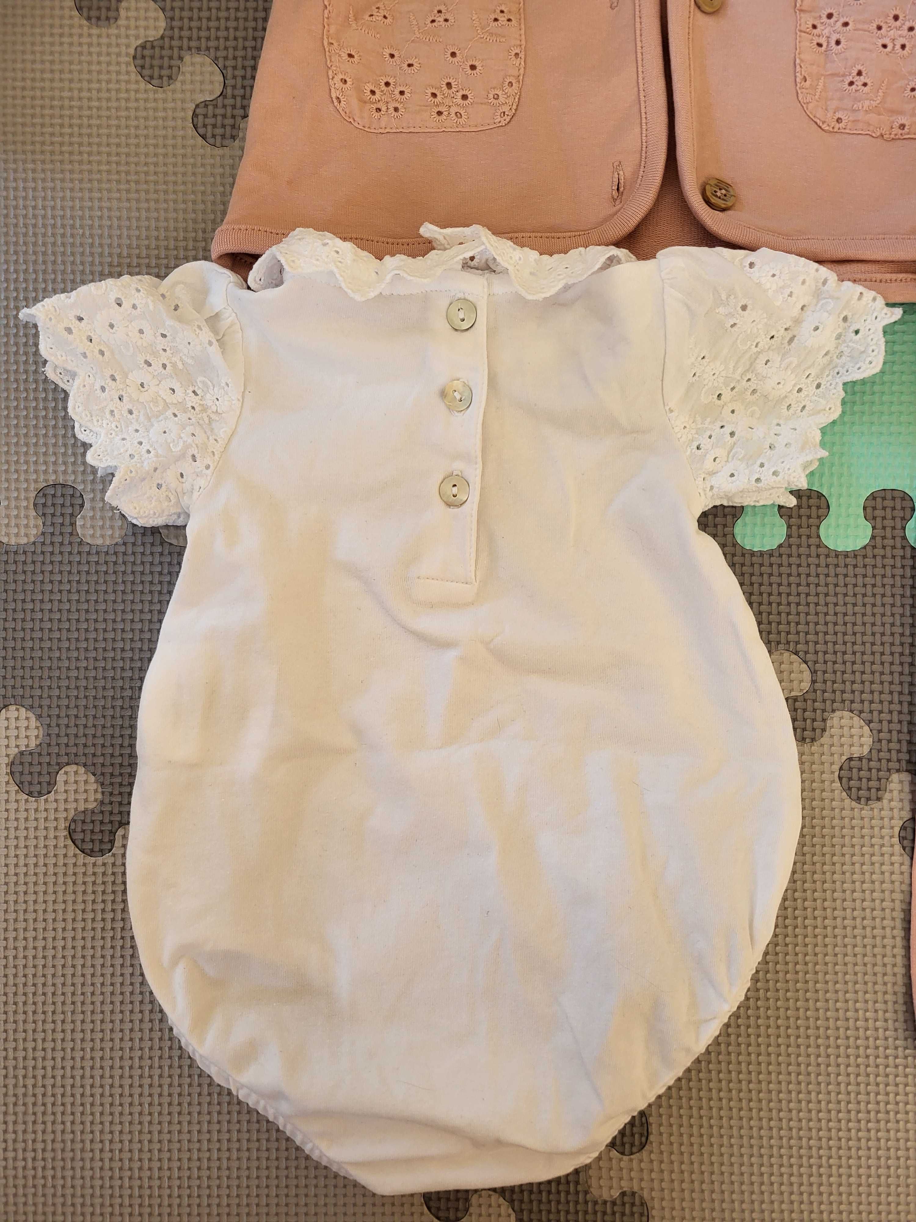 Zestaw komplet ubranek bluza spodenki body 68 Coccodrillo dziewczynka