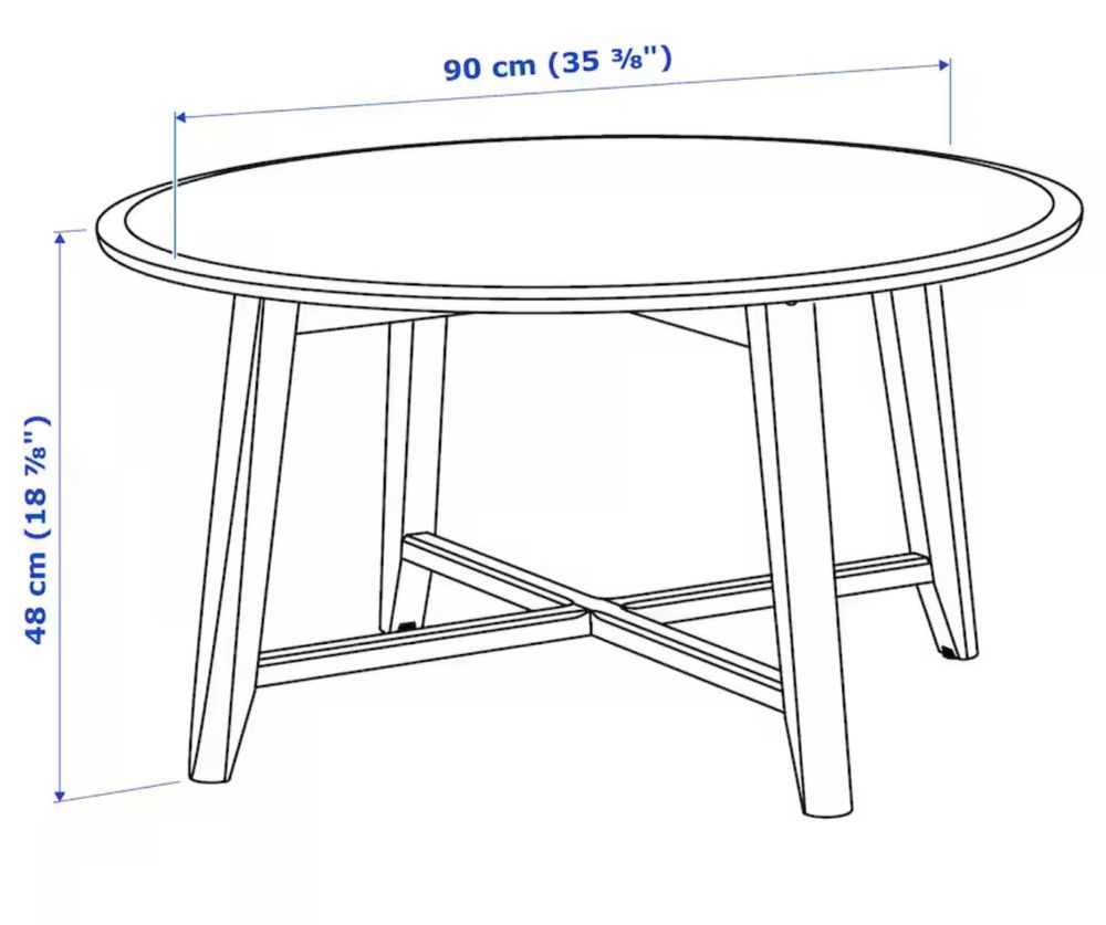 Stolik kawowy Ikea Kragsta 90 cm