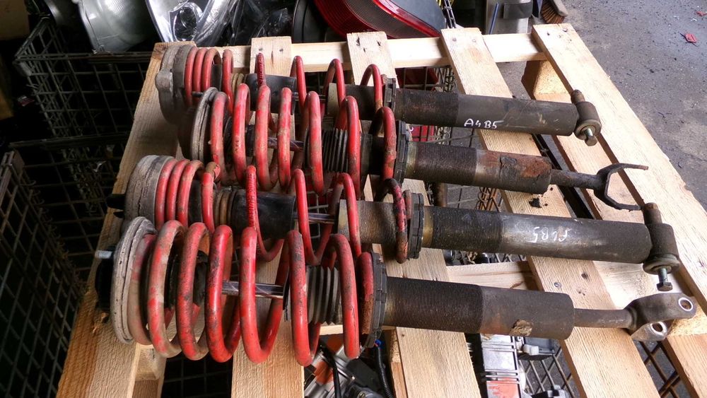 Gru5 Amortyzatory + sprężyny audi a4 b5 sportowe gwint tuning komplet