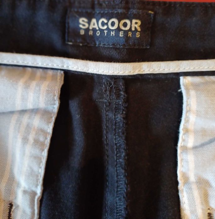 Calças chino Sacoor azul escuro nunca usadas