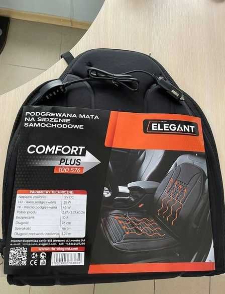 Накидка обогревающая сиденье автомобиля elegant 12в