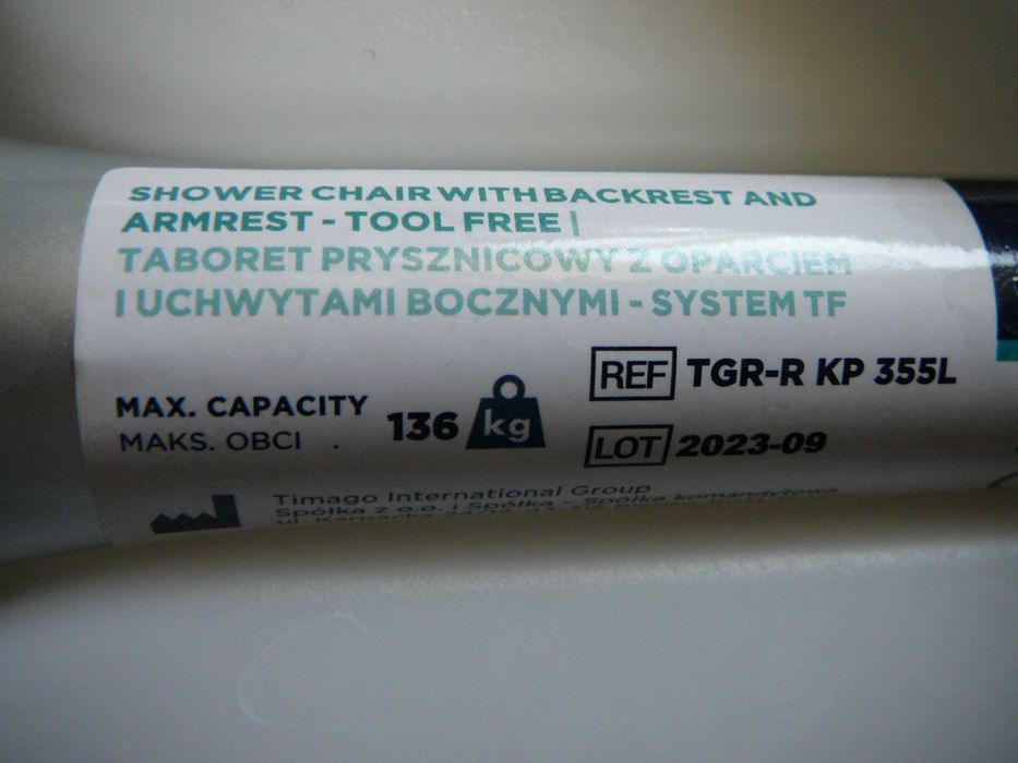 Стул для душа Timago TGR-R KP 355L