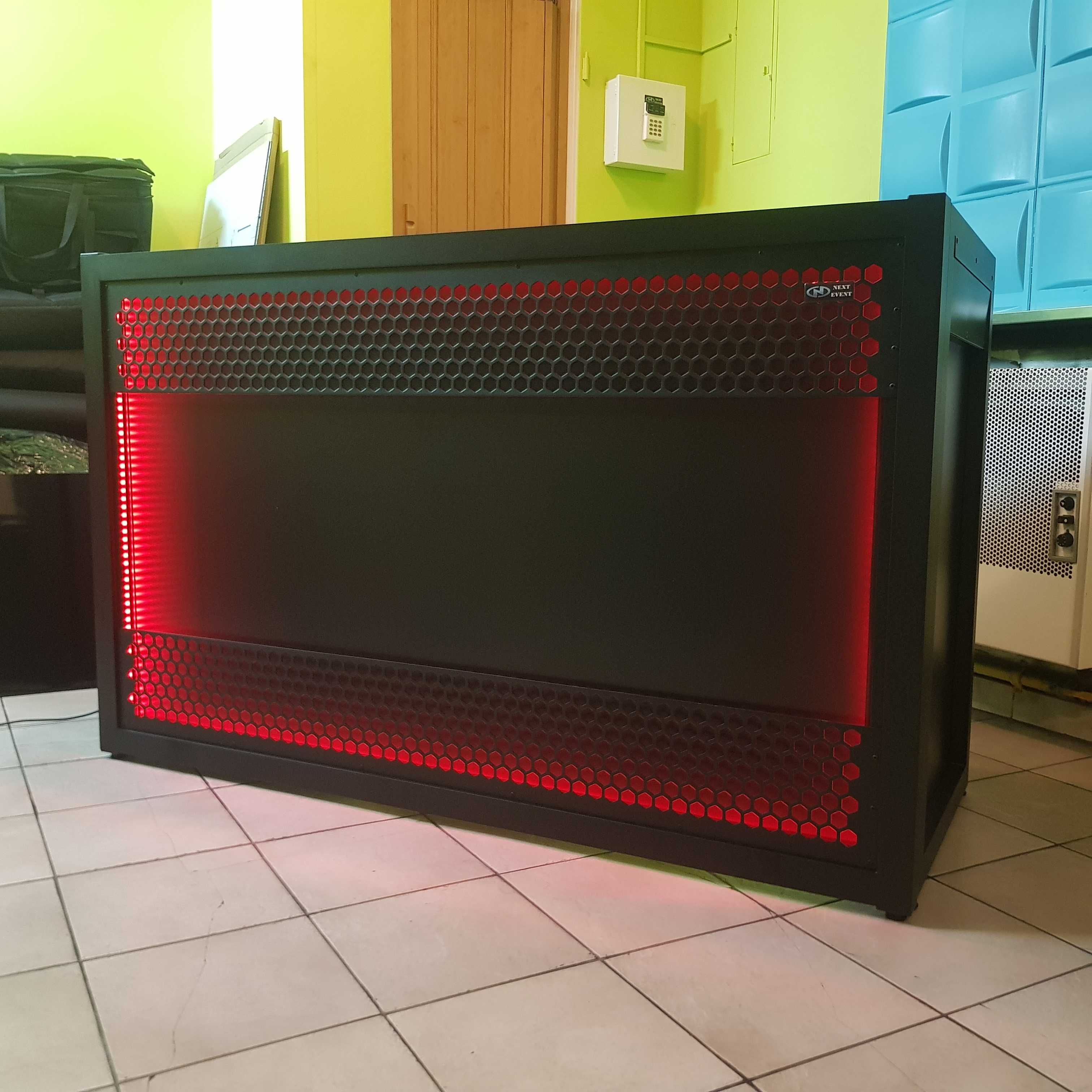 NEXT stoły aluminiowe dla DJ i ALNX160  Black PRO z cyfrowym led