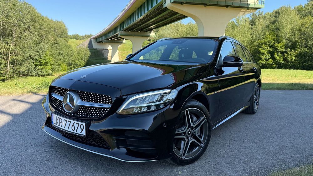 Mercedes-Benz Klasa C 140 Tyś Przebiegu Oryginał Hybryda AMG Super Stan z Niemiec