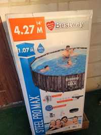 Basen na stelażu Bestway 4,27 x 1,07 m cegła NOWY