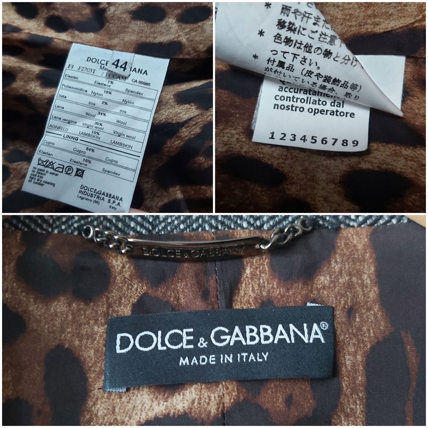 Dolce & Gabbana żakiet damski rozmiar L  made in Italy (44)