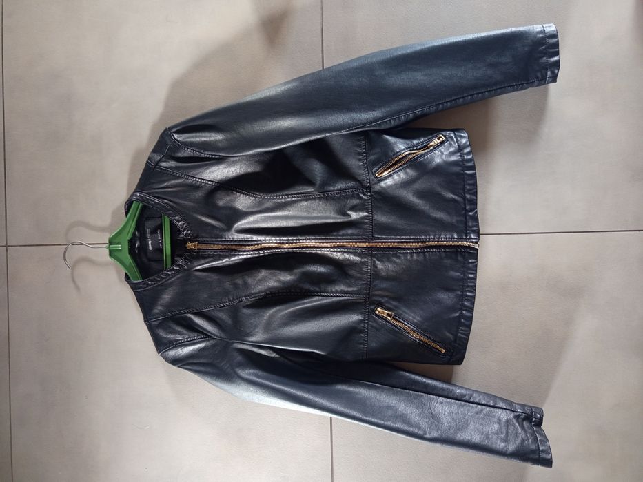 Kurtka ramoneska katana damska skórzana czarna jesienna