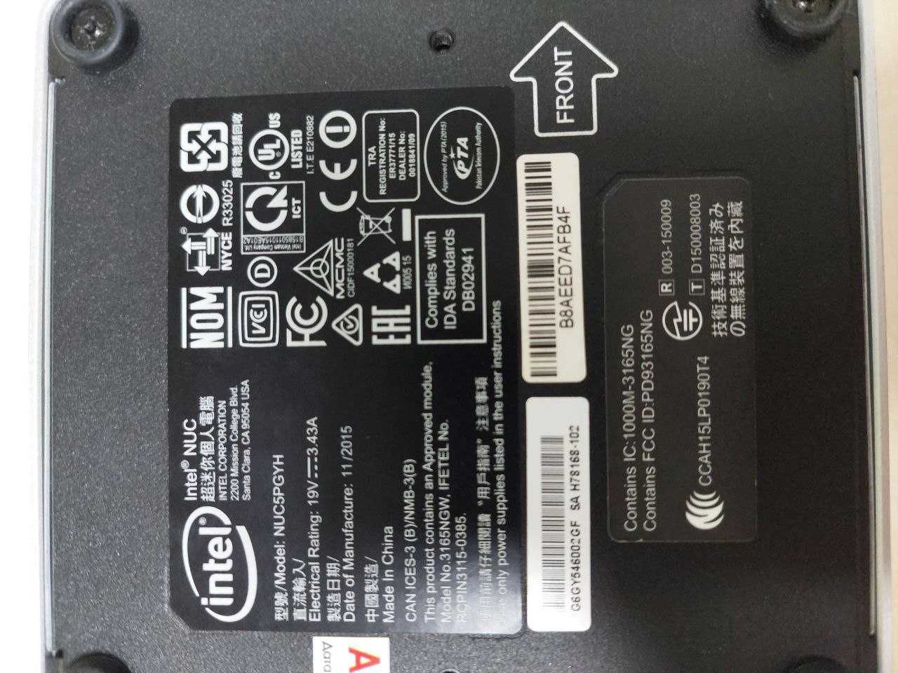 Системний блок Intel NUC P.N3700 2.40Ghz/DDR3 2Gb/HDD 32Gb(NUC5PGYH)