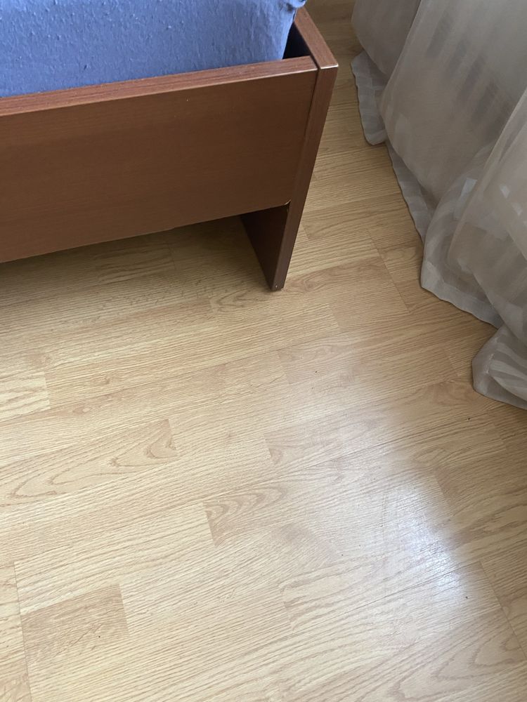 Solidne Łóżko do sypialni rama ze stelarzem ciemny brąz