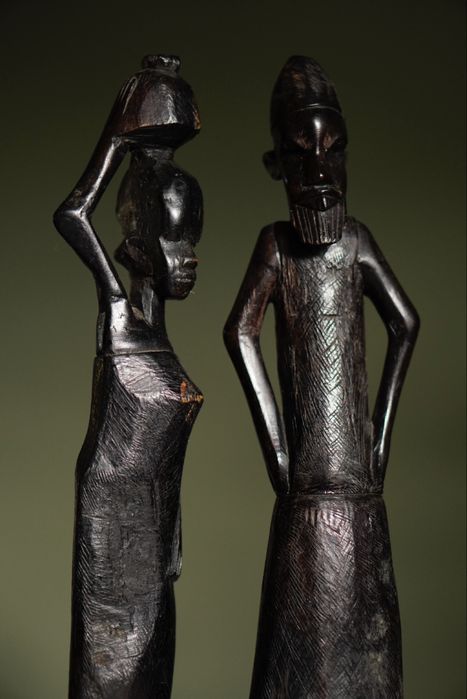 Afrykańskie figurki rzeźby heban sztuka plemienna