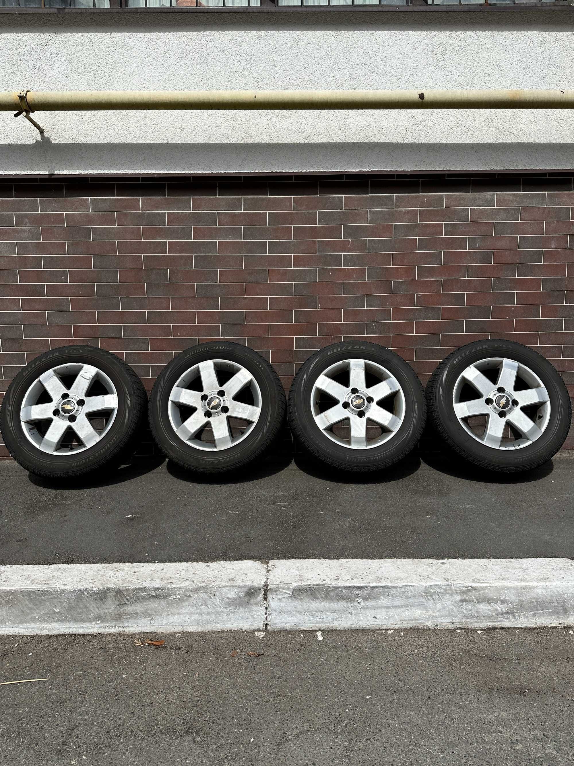 Оригінальні диски Chevrolet r16 4×114.3 Epіса з гумою Bridgestone зима