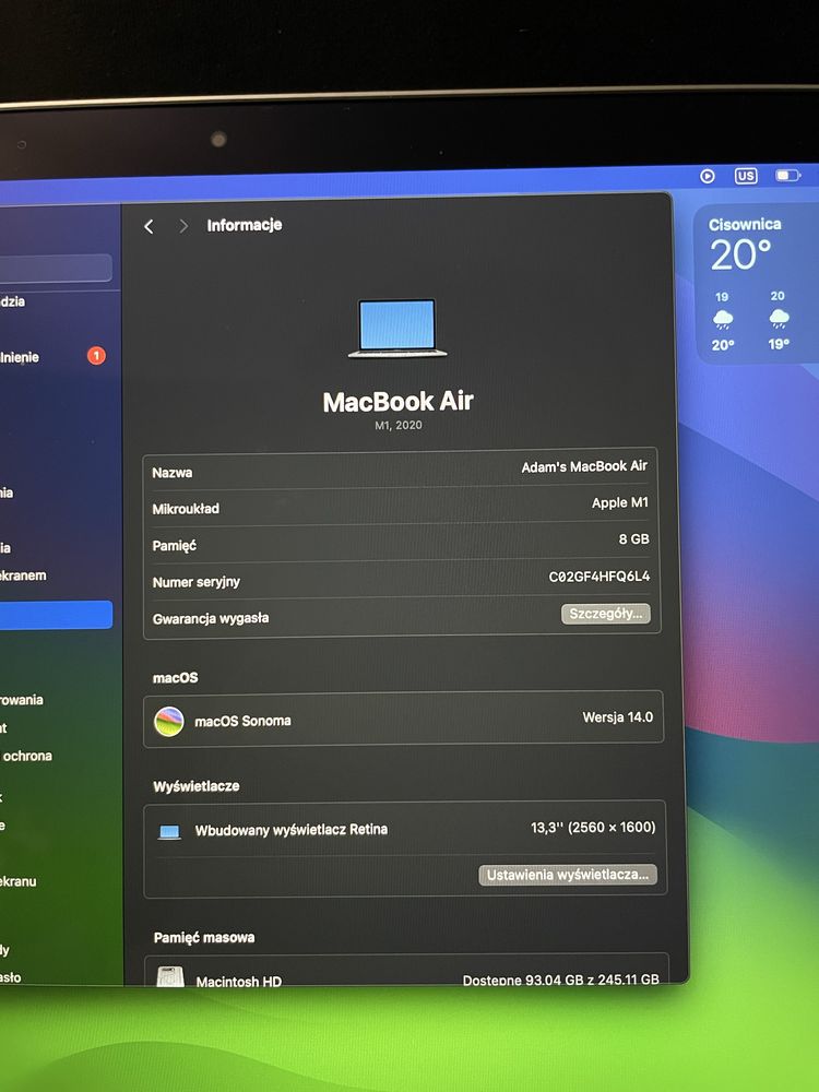 Macbook Air M1 apple