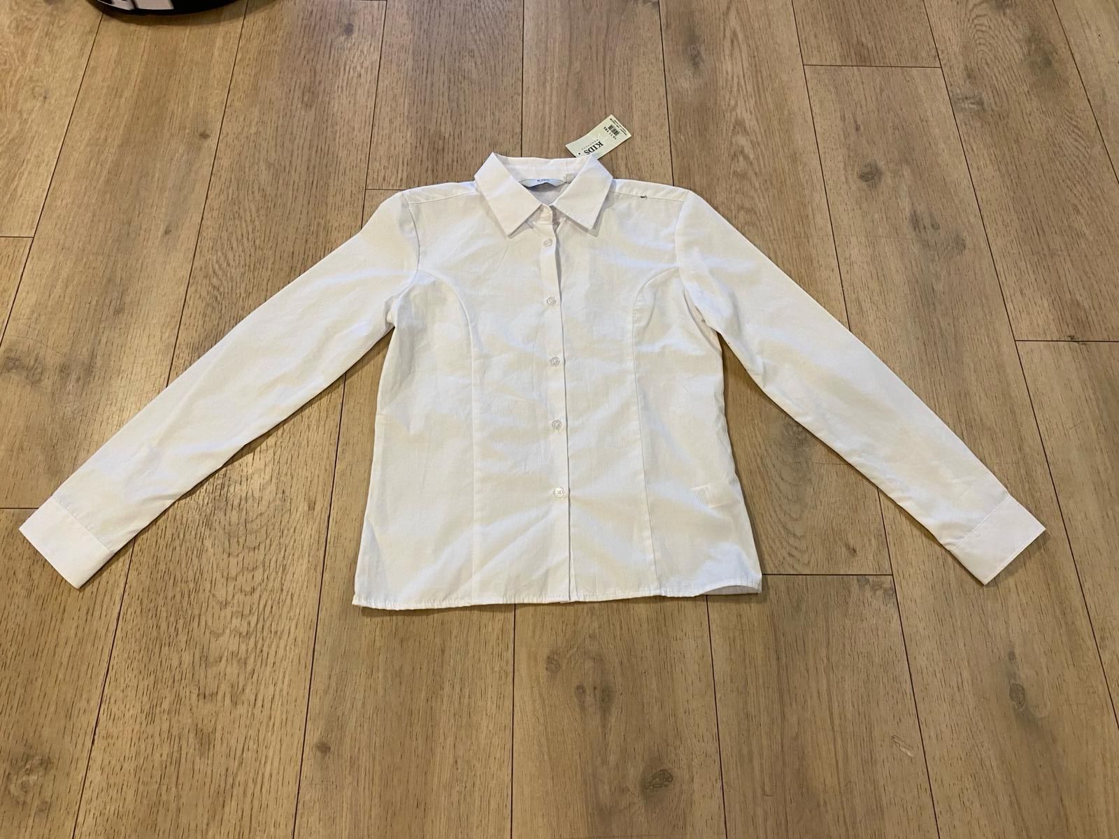 Nowa Biała koszula dla dziewczynki rozmiar 140 146 cm komunia wesele