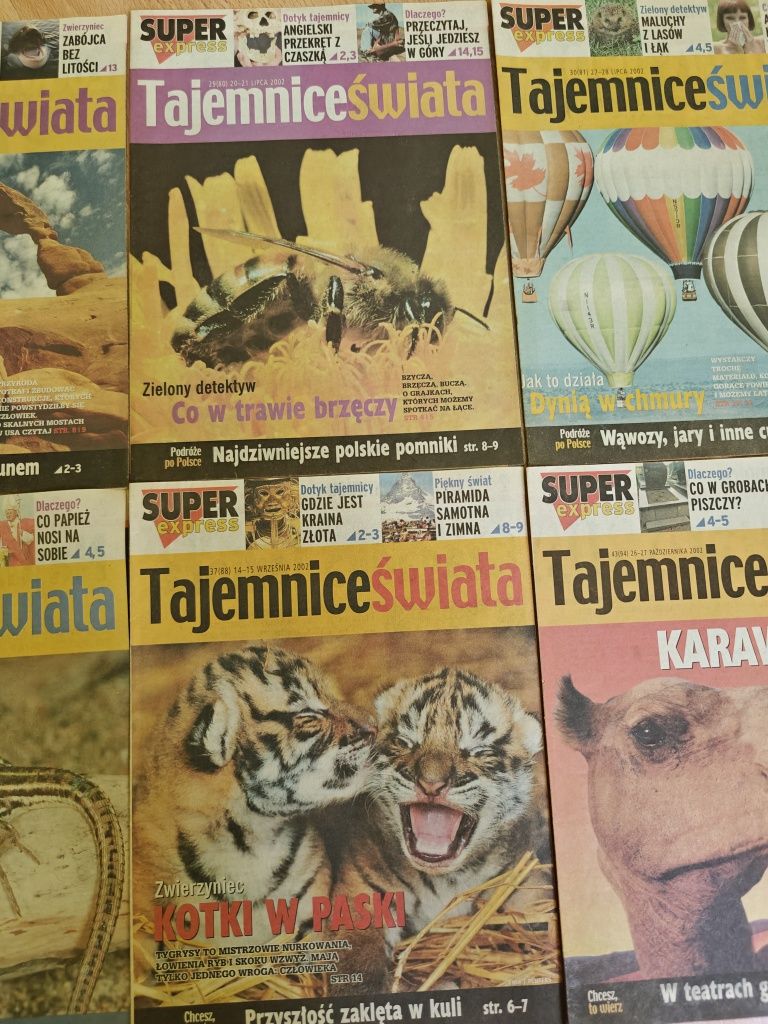 Tajemnice Świata – 6 numerów z 2002 r. – kolekcja Super Express