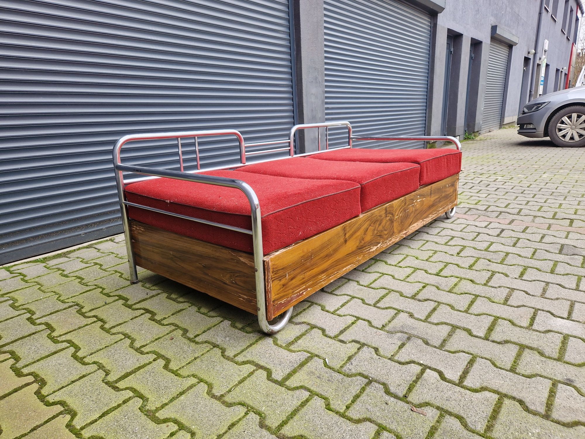 Kanapa / Sofa chrom  - Bauhaus Art Deco Modernizm