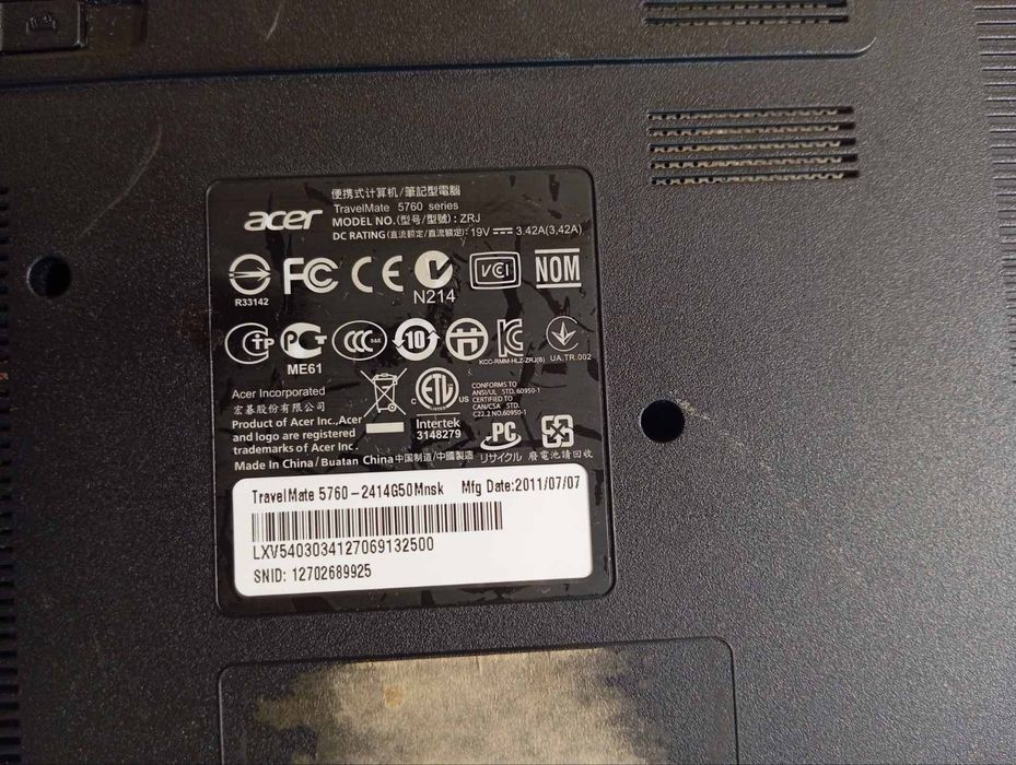 Ноутбук Acer 5760