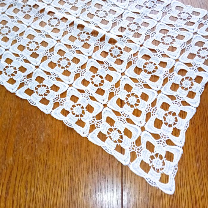 GIPIUROWY bawełniany bieznik -smietankowa biel -90cm x33cm