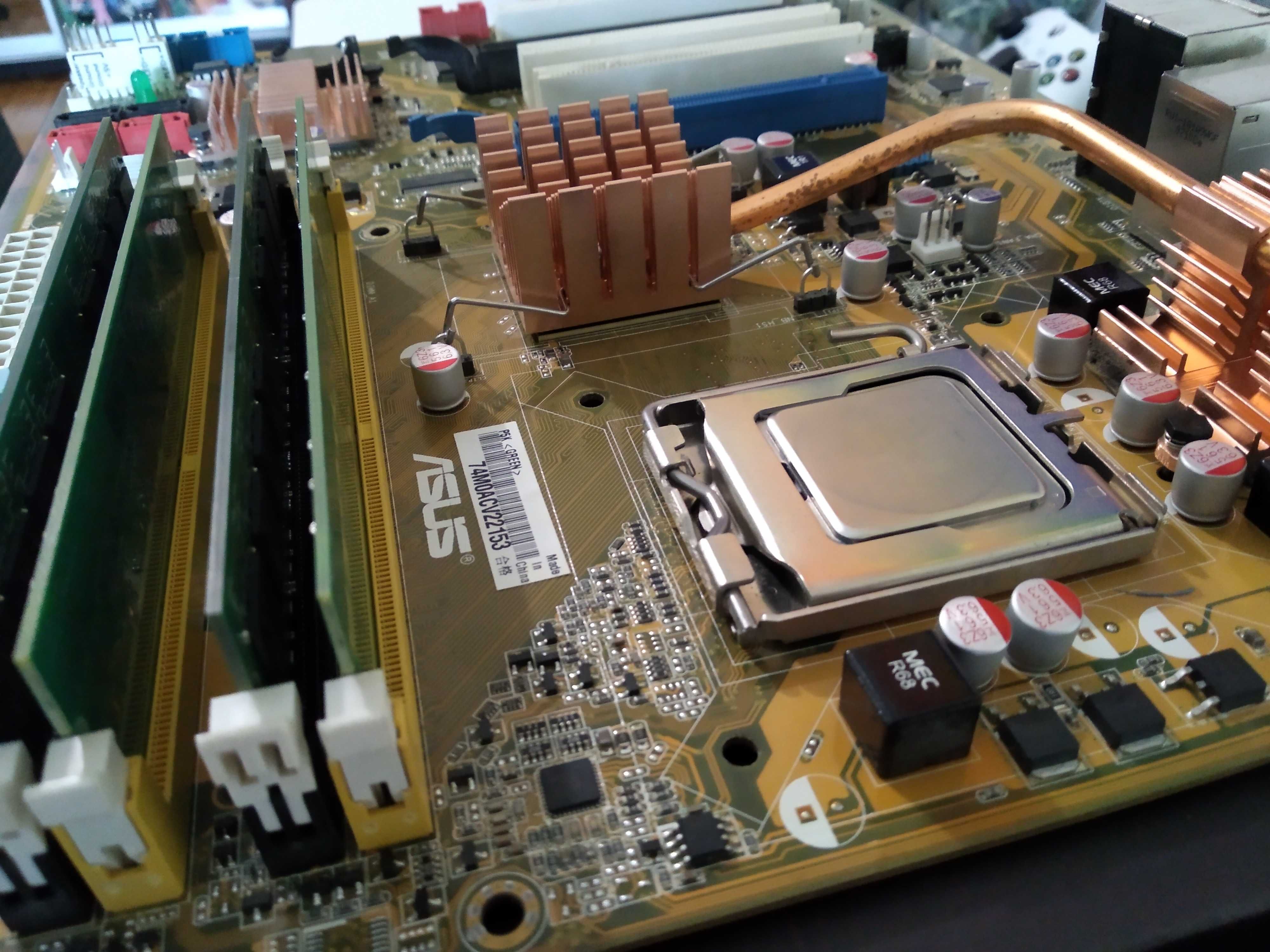 Asus p5k (motherboard), lga 775 + CPU core 2 duo E8500 + 4×1 gb -ddr2