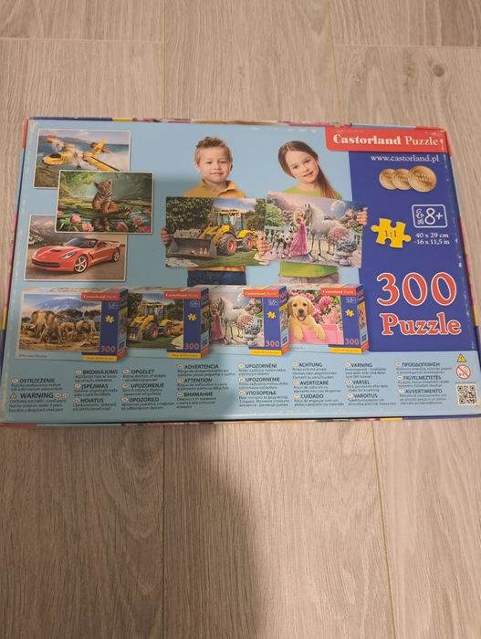 Puzzle labrador w różowym pudełku