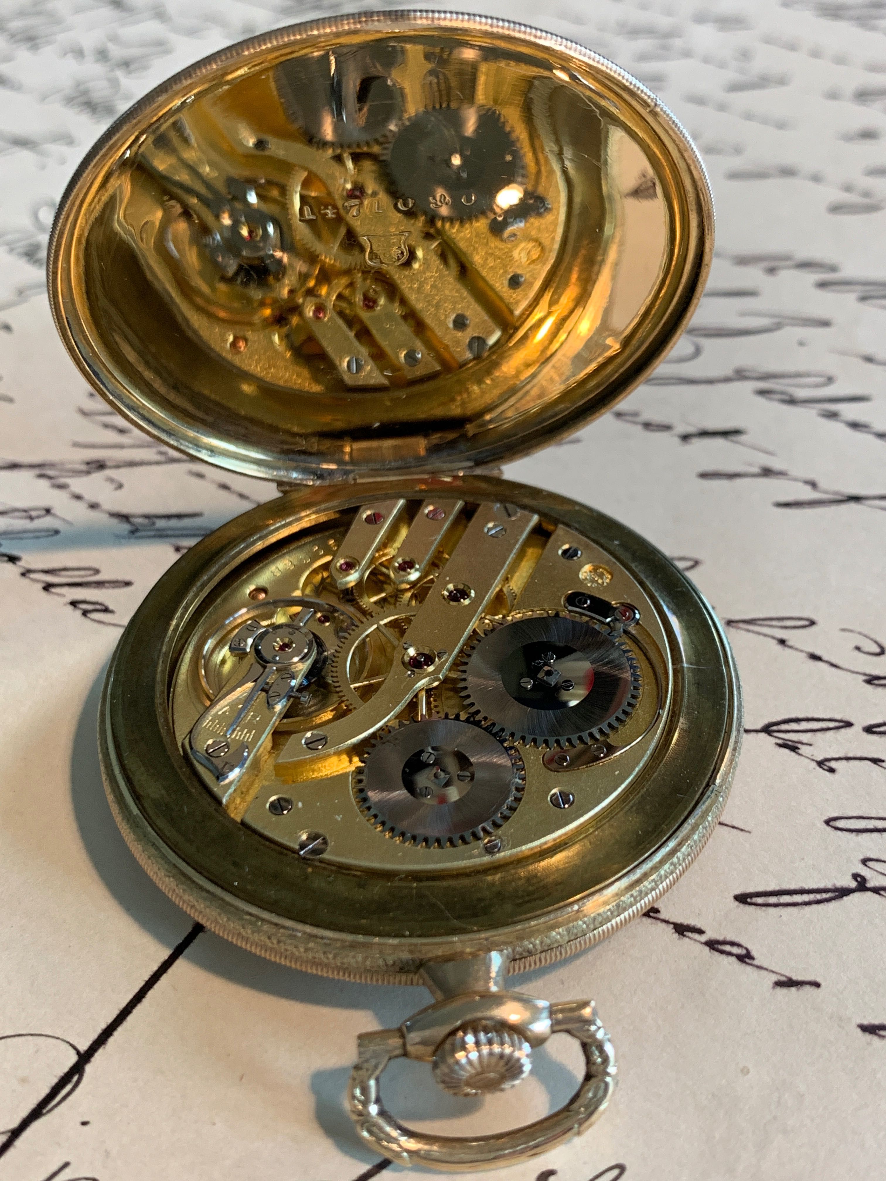 IWC Probus Scafusia Schaffhausen zegarek kieszonkowy, złoty 14K, 1926r