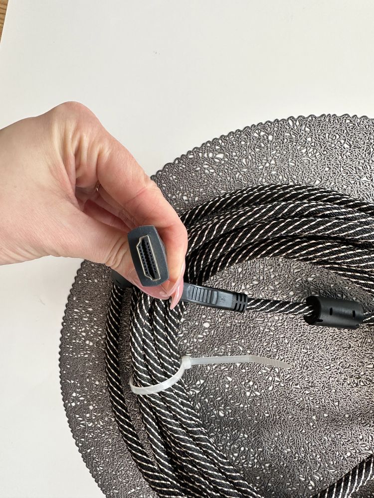 Kabel hdmi 10m czarny wzmacniany oplot