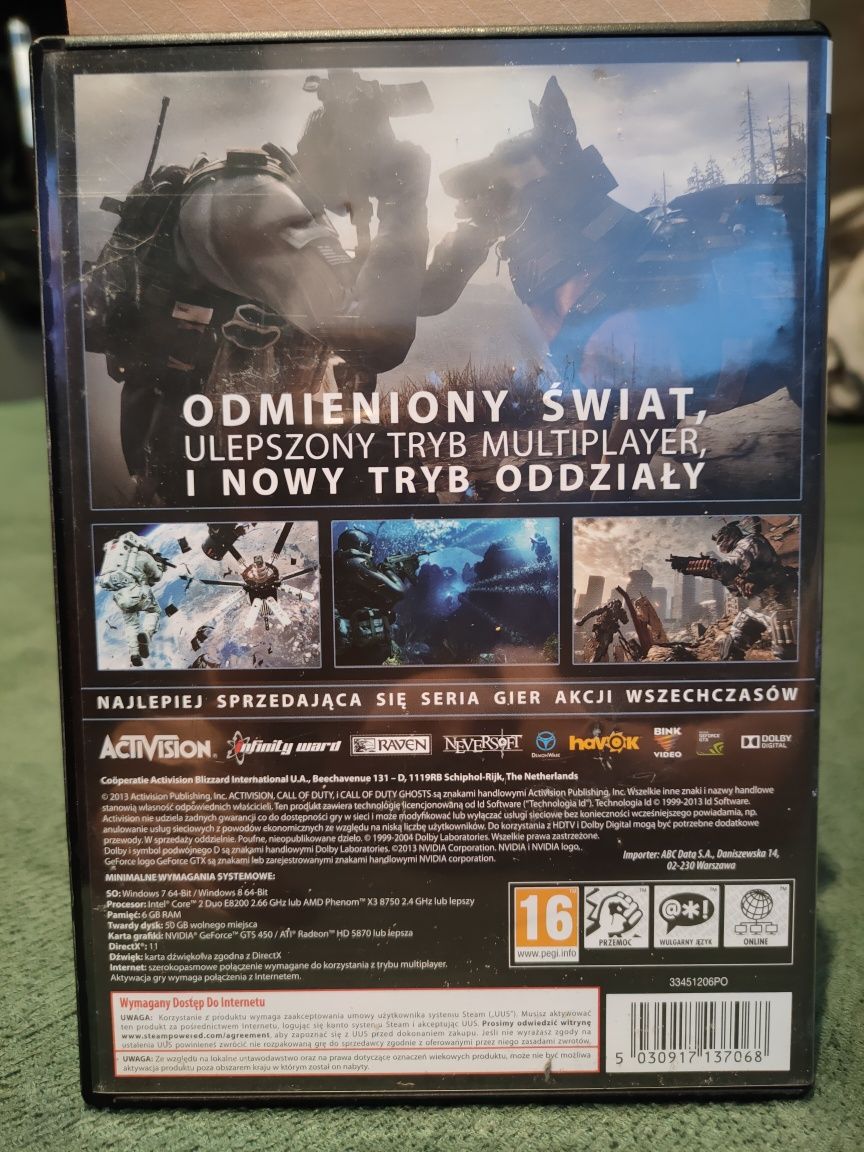 Call of duty ghosts PC 4CD PL Polska wersja językowa