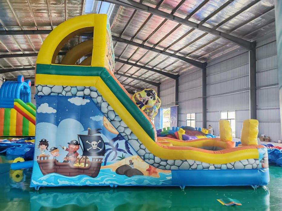 Nowosc 2026 zjezdzalnia dmuchana dmuchaniec piraci 2 zjazdy nowa