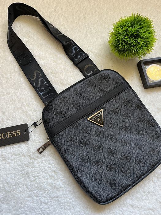 ‼️Чоловіча сумка через плече Guess Vezzola, Месенджер через плече гуес