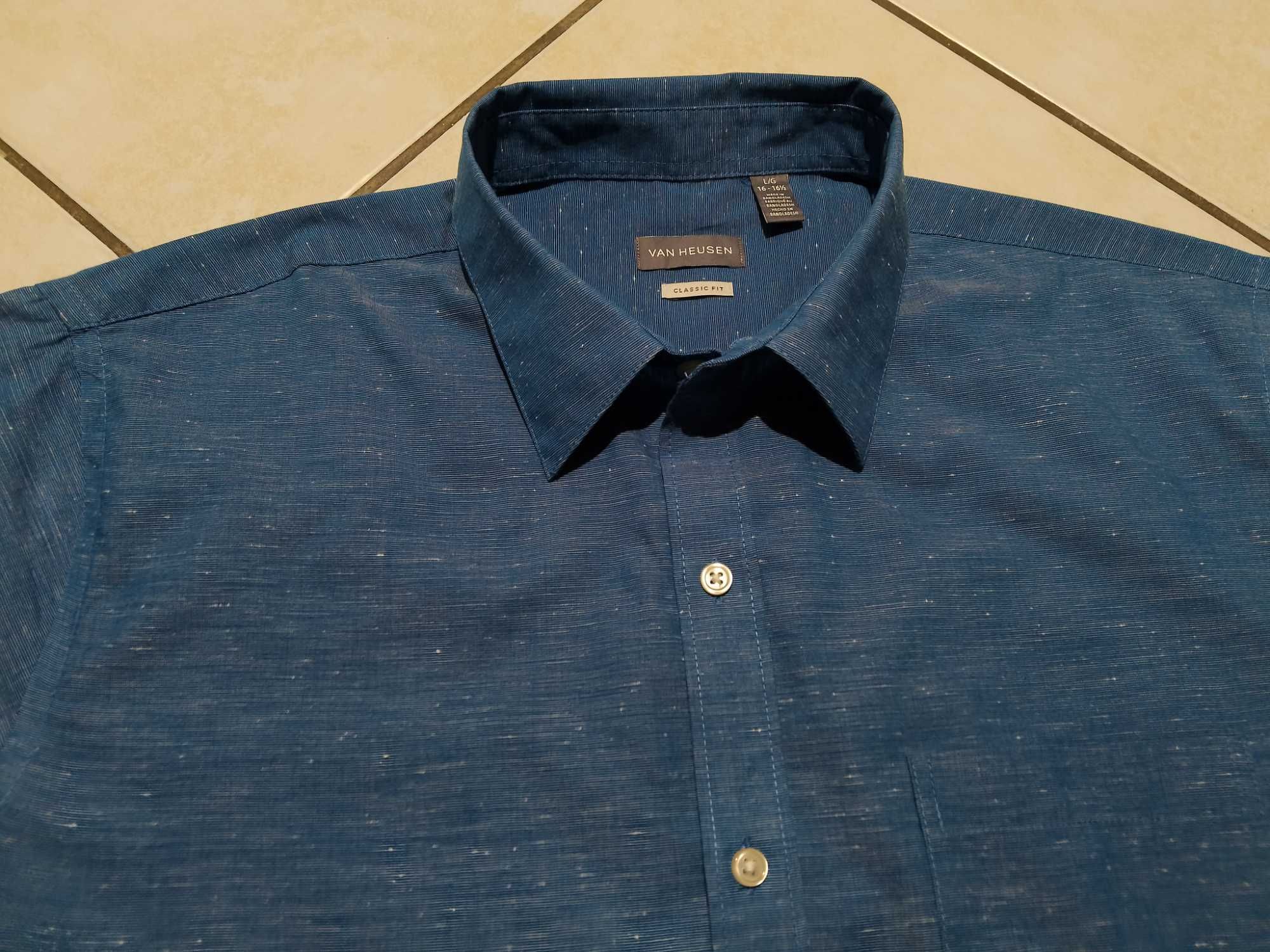 VAN HEUSEN USA - NOWA! Koszula Męska krótki rękaw rozmiar XL