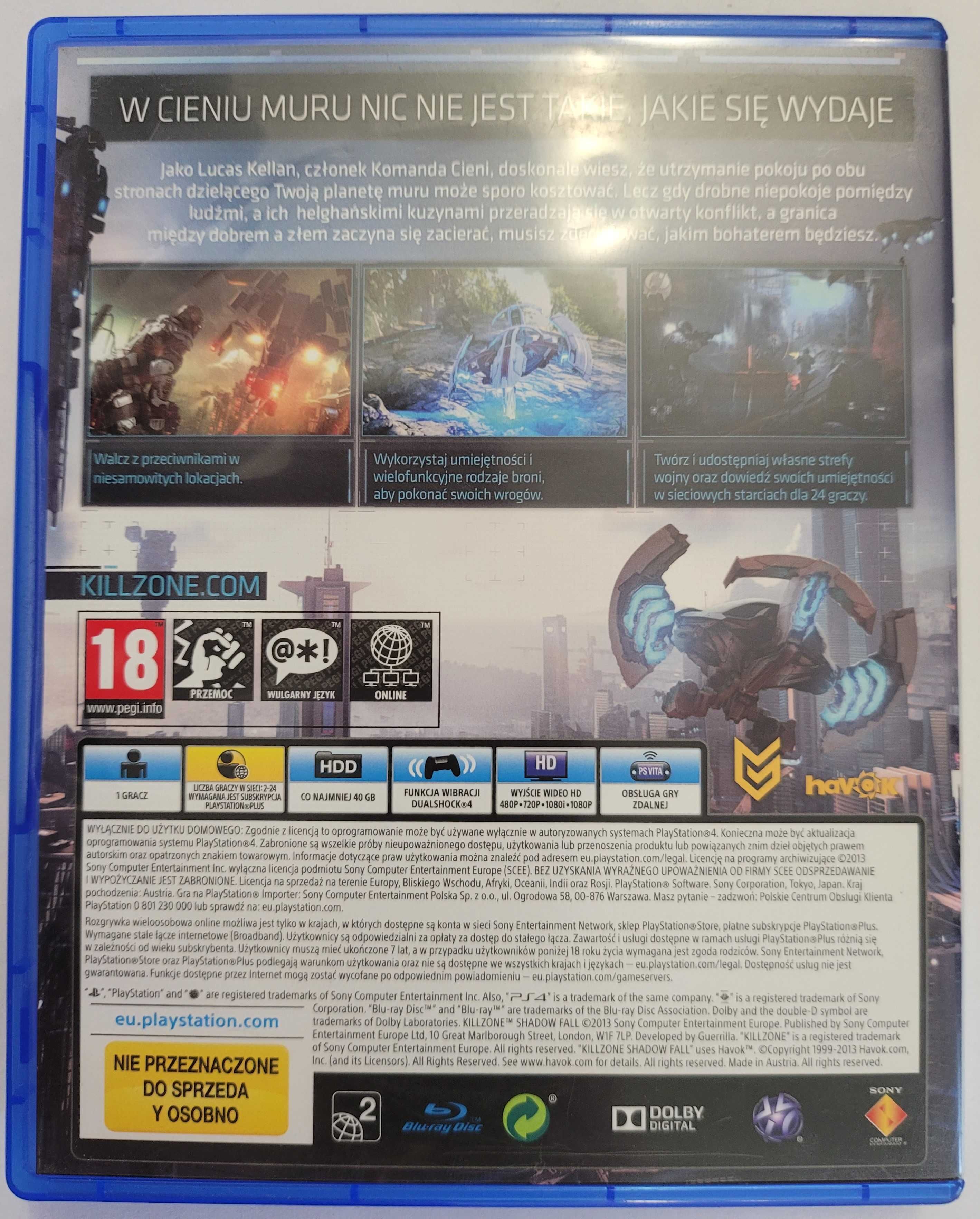 Gry PS 4 Killzone Shadow Fall