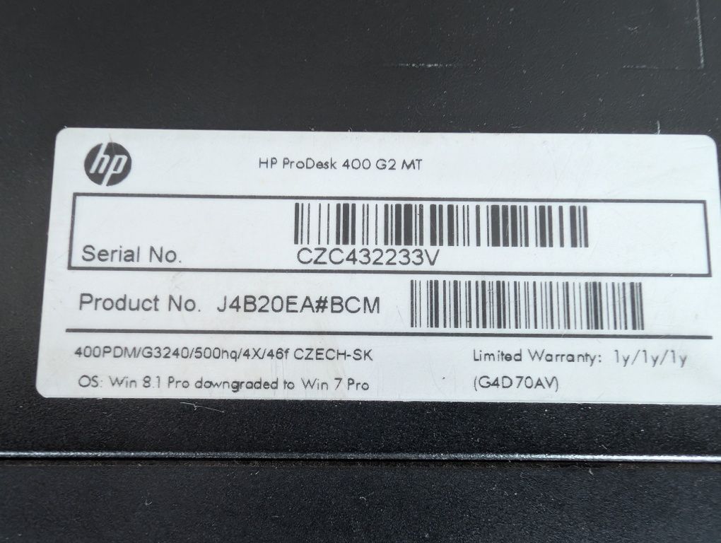Komputer stacjonarny HP ProDesk 400