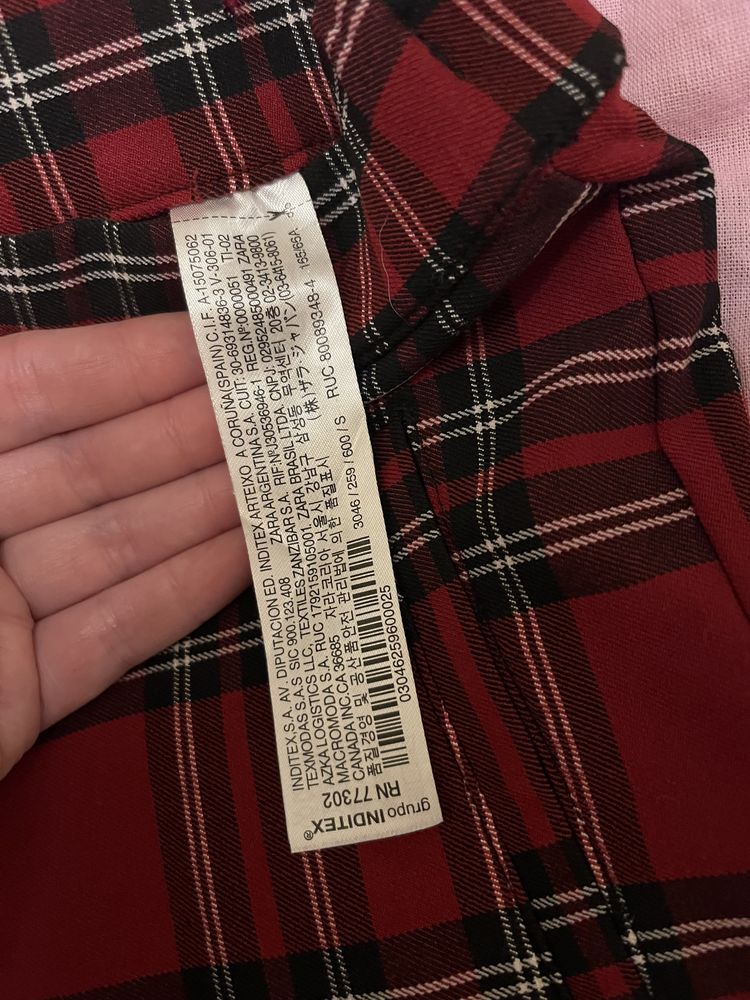 Штаны лосины Zara в клетку новые