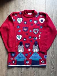 Piękny sweter zimowy świąteczny r. 152