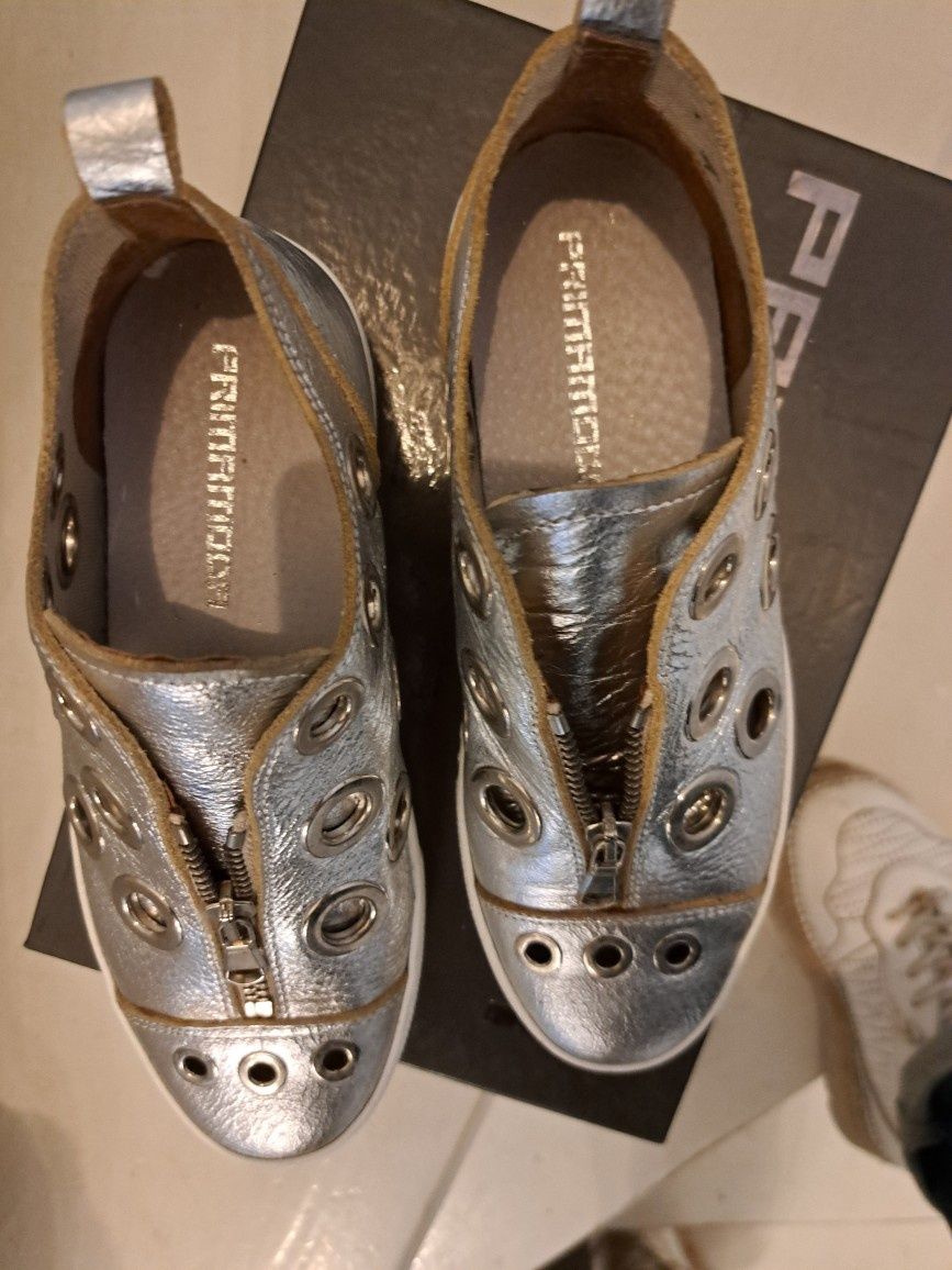Buty Prima Moda r.36 srebrne