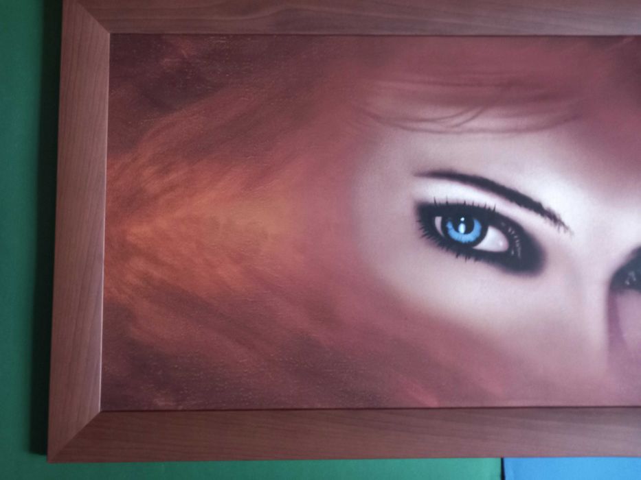 Niezwykły OBRAZ: "Tajemnica lazurowych oczu"  rama 111x60 cm