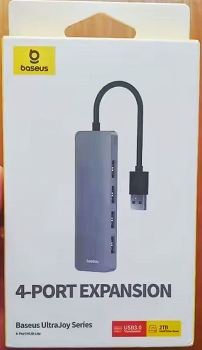 BaseusХабПереходникUSB3.0Концентратор4in1ДляПкНоутбукПодовжувУдлинител