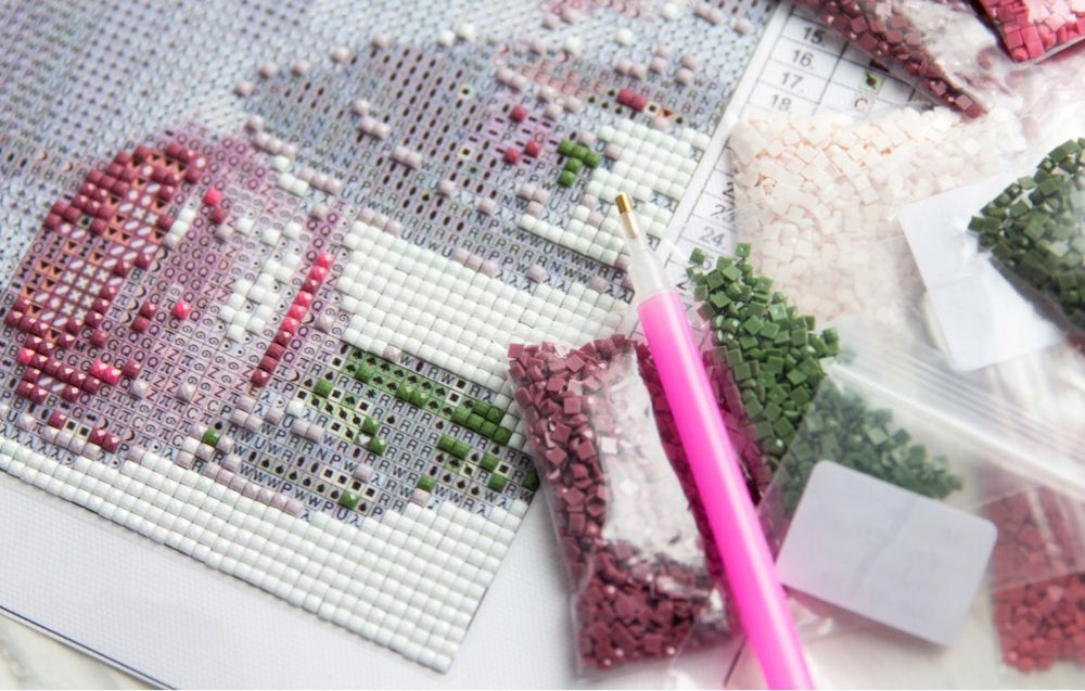 Haft diamentowy mozaika 5d malowanie wilk pełnia