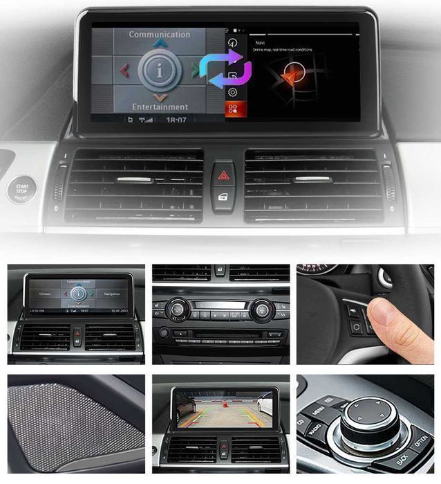 Ekran Radio do BMW X5 E70 X6 E71 10.25" Android Auto CarPlay Navi PL