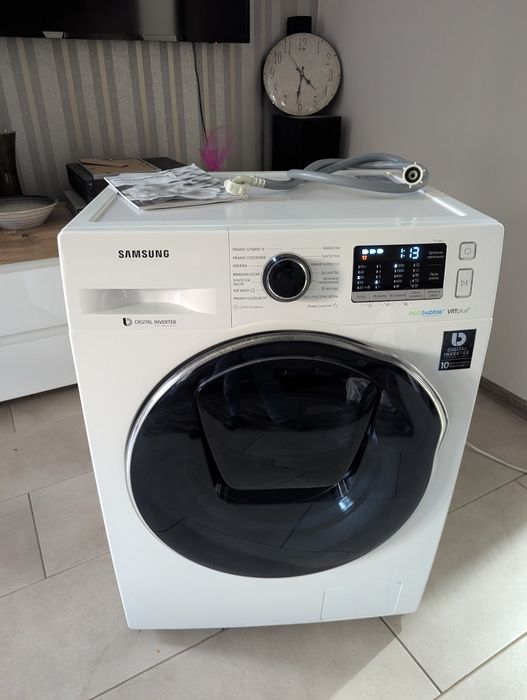 Pralko-suszarka SAMSUNG SLIM waska EcoBubble AddWash 8KG GWARANCJA
