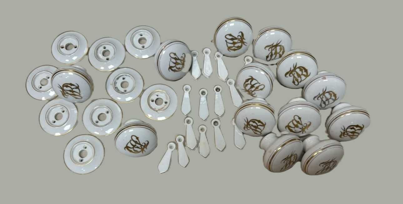 Maçanetas em porcelana antigas, puxadores
