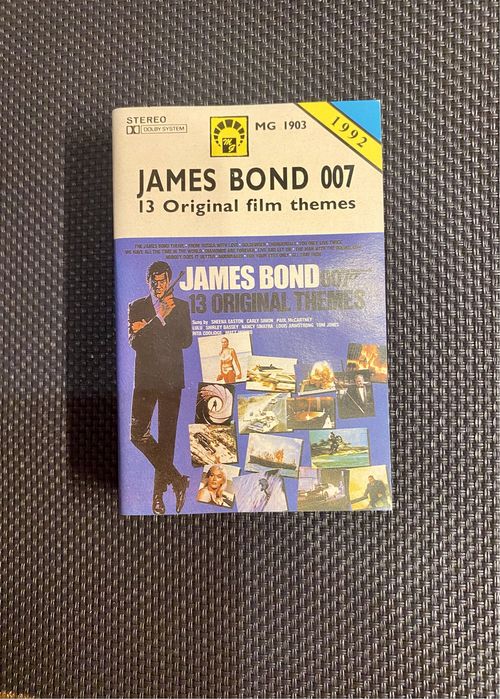 James Bond 007 kaseta z muzyką z 13 filmow 1992r. Prezent Dzień Ojca