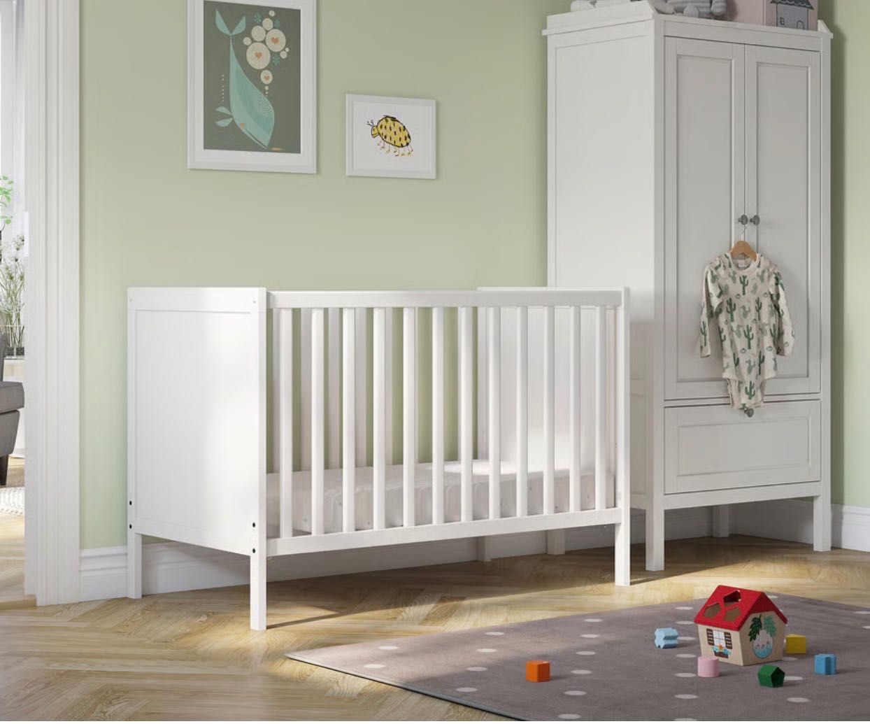 Berço bebe ikea com colchão 8 cm